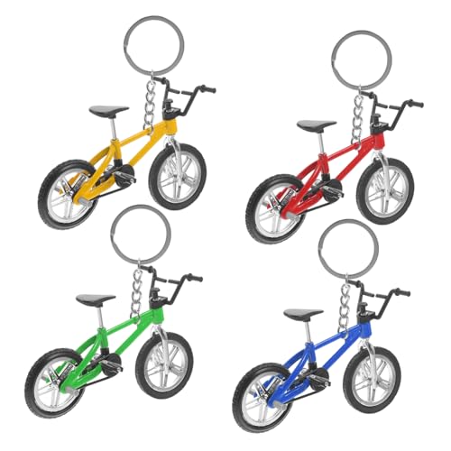 Kisangel 4Stücke Bike Modell Finger Bike Schlüsselanhänger Hängedekoration Verarbeitung Simuliertes Mountainbike für Sammlung und Ausstellung Kisangel 4Stücke Bike Modell Finger Bike Schlüsselanhänger Hängedekoration Verarbeitung Simuliertes Mountainbike für Sammlung und Ausstellung von Kisangel