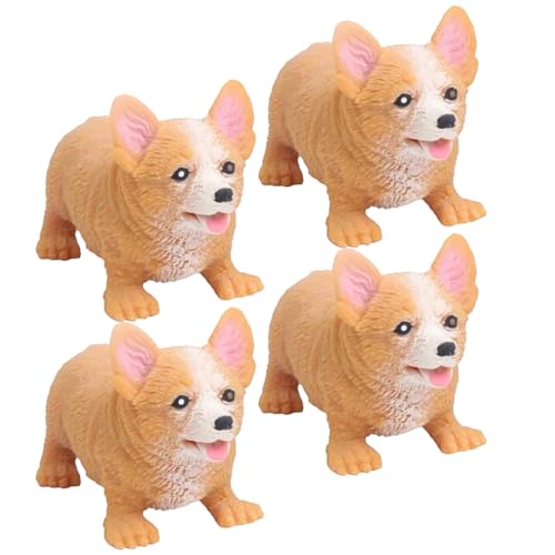 Kisangel 4Stücke Dekompressionsspielzeug für Hunde TPR Stressball Tiere für für Partys und Stressabbau Tragbar und Interaktiv von Kisangel