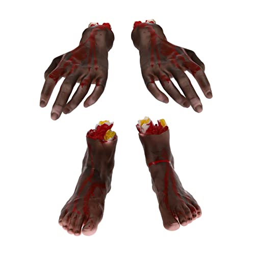 Kisangel 4Stücke Gefälschte Hände Für Halloween Gruselige Requisiten Realistisch Gestaltete Künstliche Arme Für Schaurige Dekorationen Und Streichspiele Für Halloween Karneval Kisangel 4Stücke Gefälschte Hände Für Halloween Gruselige Requisiten Realistisch Gestaltete Künstliche Arme Für Schaurige Dekorationen Und Streichspiele Für Halloween Karneval von Kisangel