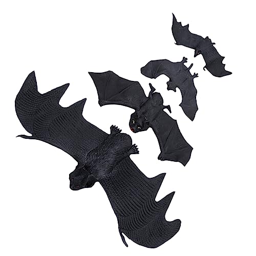 Kisangel 4Stücke Halloween Fledermausspielzeug Künstliche Fledermaus Requisiten Für Scherze Teiliges Verschiedenen Für Partys Und Dekorationen von Kisangel