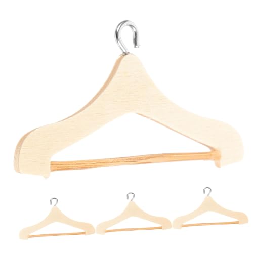 Kisangel 4Stücke Kleiderbügel aus Holz Puppenhaus Mini Kleiderbügel für Puppenbekleidung Langlebig und Robust für Puppenschränke und Mini Häuser Kisangel 4Stücke Kleiderbügel aus Holz Puppenhaus Mini Kleiderbügel für Puppenbekleidung Langlebig und Robust für Puppenschränke und Mini Häuser von Kisangel
