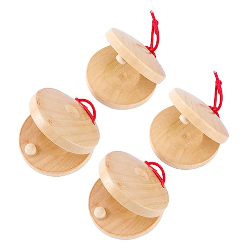 Kisangel 4Stücke Percussion Instrumente Aus Holz Musikpädagogisches Für Frühe Für Kleinkinder Und Vorschulkinder Schlagzeugspielzeug Für Kreative Musikstunden von Kisangel
