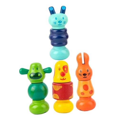 Kisangel Kognitives Spielzeug Für Jungen Und Mädchen 4-teiliges Holzklötzchen- Und Schraubenspielzeug Vorschulisches Lernspielzeug Für 1-3-jährige von Kisangel