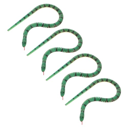 Kisangel 4Stücke Teiliges Holzschlangen Spielzeugset Flexibles Unbemaltes Schlangentiermodell für Halloween Dekoration für Streiche Heimdekoration und Theater Requisiten Kisangel 4Stücke Teiliges Holzschlangen Spielzeugset Flexibles Unbemaltes Schlangentiermodell für Halloween Dekoration für Streiche Heimdekoration und Theater Requisiten von Kisangel