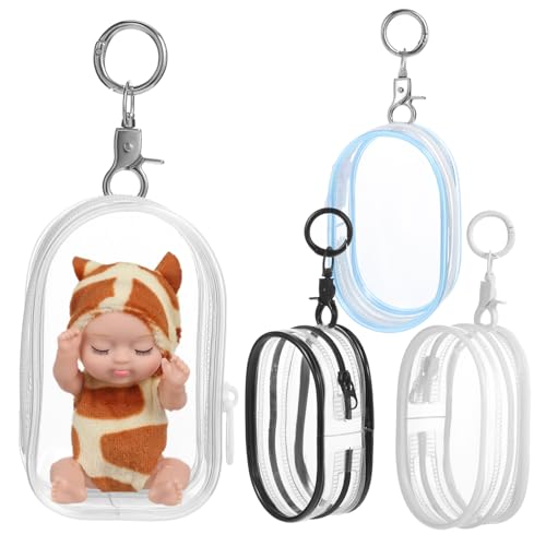 Kisangel 4Stücke Transparente Puppenaufbewahrungstaschen Mit Schlüsselanhänger Praktische Figurentaschen Für Robustem Für Unterwegs Kisangel 4Stücke Transparente Puppenaufbewahrungstaschen Mit Schlüsselanhänger Praktische Figurentaschen Für Robustem Für Unterwegs von Kisangel