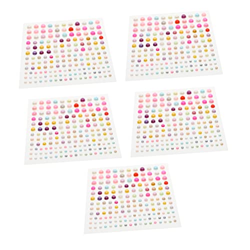 Kisangel 5 Blätter DIY Selbstklebende Glitzersteine Bastelaufkleber für Handyhüllen Dekoration für Junge Kreative Design Juwelen Vielseitig Einsetzbar Praktische Anwendung von Kisangel