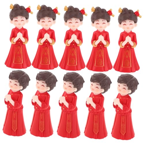 Kisangel 5 Paare Mikro-Landschaftsdekoration Hochzeitsfiguren Hochzeitspaar Figur Chinesische Hochzeitspaarfiguren Hochzeitsdekoration chinesische hochzeitstischdekoration PVC rot Kisangel 5 Paare Mikro-Landschaftsdekoration Hochzeitsfiguren Hochzeitspaar Figur Chinesische Hochzeitspaarfiguren Hochzeitsdekoration chinesische hochzeitstischdekoration PVC rot von Kisangel