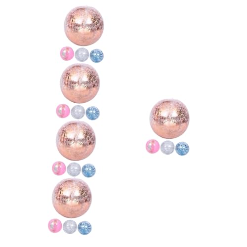 Kisangel 5 Sätze Aufblasbarer Paillettenball Glitzergelee Prallen Party Groß Schwimmt Sandspielzeug Strandspielzeug Water Toys Pvc -strandbälle Pool-strandball 4 Stück * 5 von Kisangel