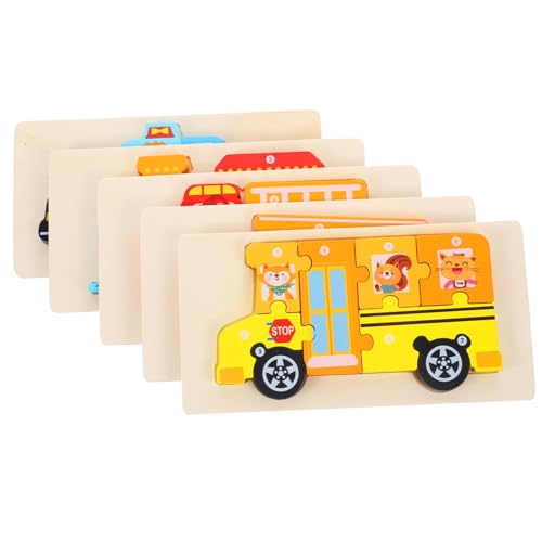 Kisangel 5 Sätze Holzpuzzle für Teiliges Puzzle mit Feuerwehr Müllwagen Bus Zug und Polizeiauto Lernspielzeug für Frühkindliche Bildung und Hand Augen Koordination Kisangel 5 Sätze Holzpuzzle für Teiliges Puzzle mit Feuerwehr Müllwagen Bus Zug und Polizeiauto Lernspielzeug für Frühkindliche Bildung und Hand Augen Koordination von Kisangel
