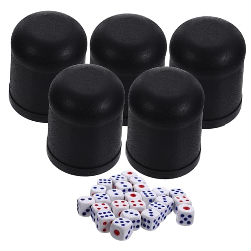 Kisangel 5 Sätze Würfelbecher Würfelset Würfelschüttler Würfelstreuer Mit Deckel Cocktail Klein Pokerwürfelbecher Tasse Würfel Party Brettspiele Würfel Spielzubehör Schwarz Plastik Kisangel 5 Sätze Würfelbecher Würfelset Würfelschüttler Würfelstreuer Mit Deckel Cocktail Klein Pokerwürfelbecher Tasse Würfel Party Brettspiele Würfel Spielzubehör Schwarz Plastik von Kisangel