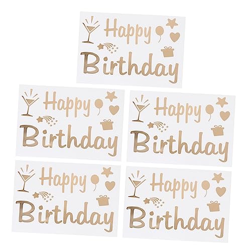 Kisangel Geburtstag Party Decals 5 Stücke Ballon Aufkleber Keine-Mark Klebstoff Für Wände Und von Kisangel