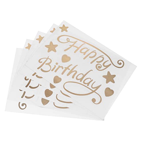 Kisangel 5 Stück Alles Zum Geburtstag Aufkleber Geburtstagskalender Aufkleber Geburtstagsschild Für Die Hintergrund Aufkleber Für Geburtstagsfeiern Geburtstag Wandtattoo Plastik Golden von Kisangel