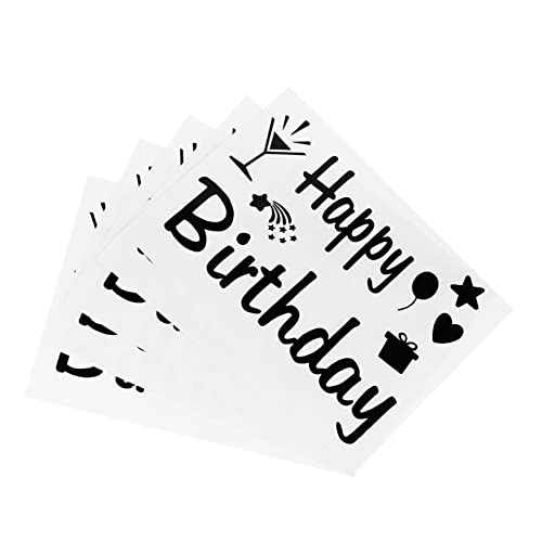 Kisangel Geburtstag Ballon Aufkleber 5 Decals Aufkleber Abnehmbar Keine Dekorative von Kisangel