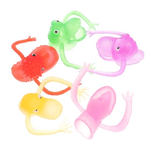 Kisangel 5 Stück Cartoon-Fingerpuppenspielzeug Dinosaurier Geschenkideen für Kindergeburtstag Monster-Fingerpuppen Lustige Fingerpuppen PVC-Kunststoff von Kisangel