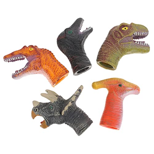 Kisangel 5 Stück Dinosaurier -kopfpuppe Mini-fingerpuppen Fingerpuppe Kreative Fingerpuppen Für Im Vorschulalter Plastik von Kisangel