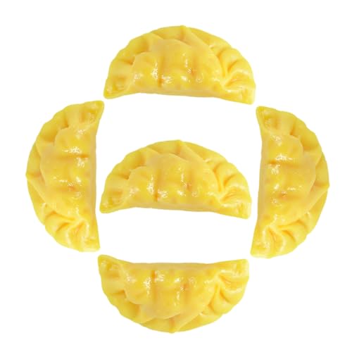 Kisangel 5 Stück Eierknödel-Modell Modelle Knödelmodell aus Kunststoff Restaurant-Requisite künstliche Knödeldekore dekoratives Lebensmittelmodell Party-Requisite PVC Yellow von Kisangel
