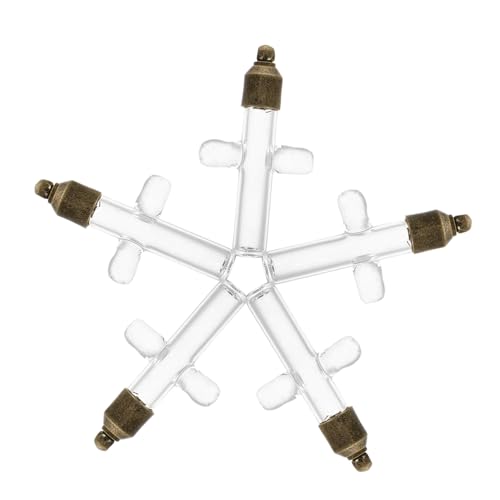 Kisangel 5 Stück Glasflaschenanhänger Hochzeitswunschglas Wunschflaschen Mini Glasgläser Kleine Driftflasche Kleine Gläser Wunschflasche Winzige Flaschen Mini Glasflaschen von Kisangel
