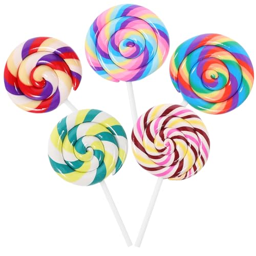 Kisangel 5 Stück Große Lollipop-Requisiten aus Ton, Süßigkeiten-zubehör Selbstgemachte Handyhüllen, Schreibwarenboxen, Kinderkopfbedeckungen, Kisangel 5 Stück Große Lollipop-Requisiten aus Ton, Süßigkeiten-zubehör Selbstgemachte Handyhüllen, Schreibwarenboxen, Kinderkopfbedeckungen, von Kisangel