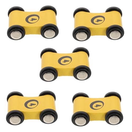 Kisangel 5 Stück Hölzerne Rückenlastwagenspielzeug Auto für Kleinkind Frühe Lernspielzeug Holzautobahn Kinderauto Auto-Abenteuerspielzeug Spielzeugauto Yellow von Kisangel