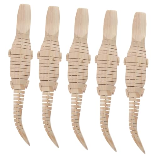 Kisangel 5 Stück Holzkrokodilspielzeug Kinderspielzeug lackierbar realistisch wackelt unvollendet holztiere Reptilienhandwerk Simuliertes Tiermodell tierisches Handwerk hölzern Kisangel 5 Stück Holzkrokodilspielzeug Kinderspielzeug lackierbar realistisch wackelt unvollendet holztiere Reptilienhandwerk Simuliertes Tiermodell tierisches Handwerk hölzern von Kisangel