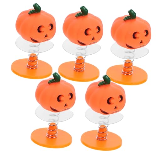 Kisangel Halloween-springspielzeug 5-teiliges Hüpf-kürbis-Puppen-federspielzeug-Set Sicher Für Jungen Und Mädchen von Kisangel
