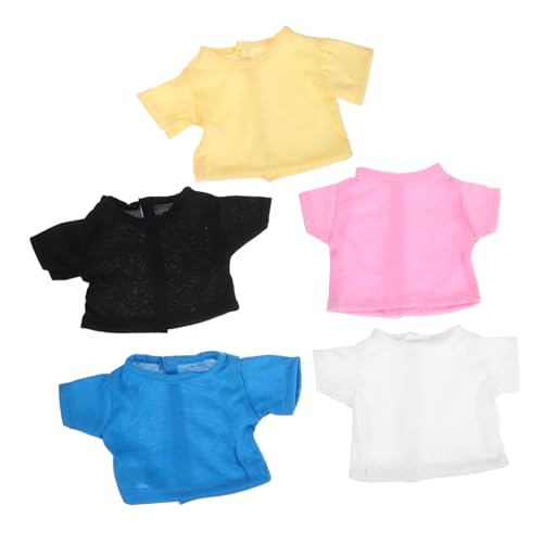 Kisangel 5 Stück Kurzärmelige Bär T-Shirts für Plüschtiere Weiche Farbige Puppenkleidung Komfortable Kleine Tierbekleidung Passend für Plüschtiere und Kuschelteddys Kisangel 5 Stück Kurzärmelige Bär T-Shirts für Plüschtiere Weiche Farbige Puppenkleidung Komfortable Kleine Tierbekleidung Passend für Plüschtiere und Kuschelteddys von Kisangel