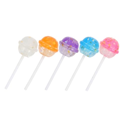 Kisangel 5 Stück Lollipop Requisiten Dekorationen Gefälschte Süßigkeiten Dekorationen Süßigkeiten Anhänger Halskette Lollipop Süßigkeiten Ornamente Charms Lollipop Armband von Kisangel