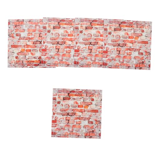 Kisangel 5 Stück Mini Wandaufkleber für Puppenhäuser Teiliges Selbstklebende Tapete Realistische Ziegelmuster für Wohn und Schlafzimmerdekoration Zubehör Kisangel 5 Stück Mini Wandaufkleber für Puppenhäuser Teiliges Selbstklebende Tapete Realistische Ziegelmuster für Wohn und Schlafzimmerdekoration Zubehör von Kisangel