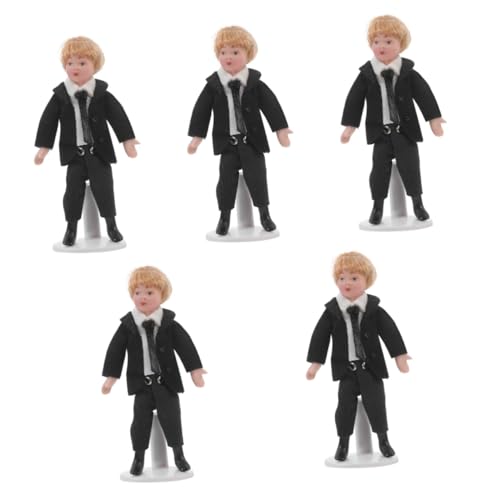 Kisangel 5 Stück Miniatur Porzellanfigur Junge im Anzug Puppenhaus Zubehör Keramik Dollhouse Mini Toy Langlebige Realistische Modelldekoration für Sammler und Kindergeschenk Kisangel 5 Stück Miniatur Porzellanfigur Junge im Anzug Puppenhaus Zubehör Keramik Dollhouse Mini Toy Langlebige Realistische Modelldekoration für Sammler und Kindergeschenk von Kisangel
