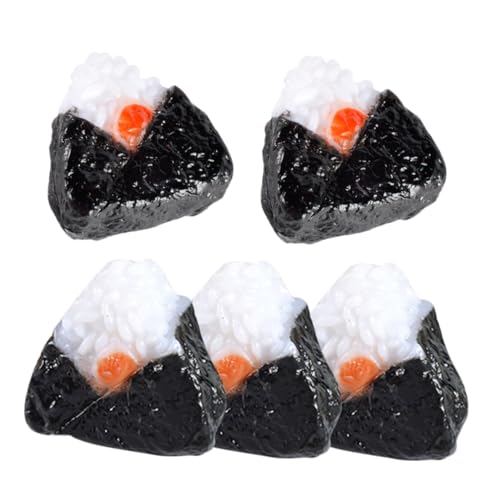Kisangel 5 Stück Nachgemachte Sushi-Reisbällchen Puppenhaus-Mini-Snack Mini-Snack-Modell- Miniatur-Puppensnack Mini japanische Reisbällchen Mini-Ornament PVC Black Kisangel 5 Stück Nachgemachte Sushi-Reisbällchen Puppenhaus-Mini-Snack Mini-Snack-Modell- Miniatur-Puppensnack Mini japanische Reisbällchen Mini-Ornament PVC Black von Kisangel