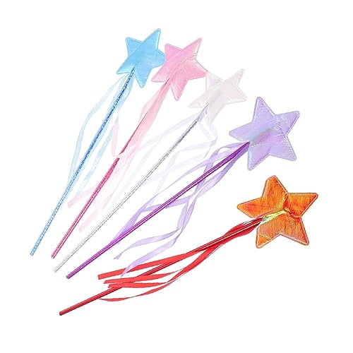 Kisangel 5 Stück Pentagramm-Fee-Zauberstab halloweenkostüme für verkleidung Kinderzauberstab Toys Party Geburtstagsfoto-Requisite Zauberstab für ab Tuch von Kisangel