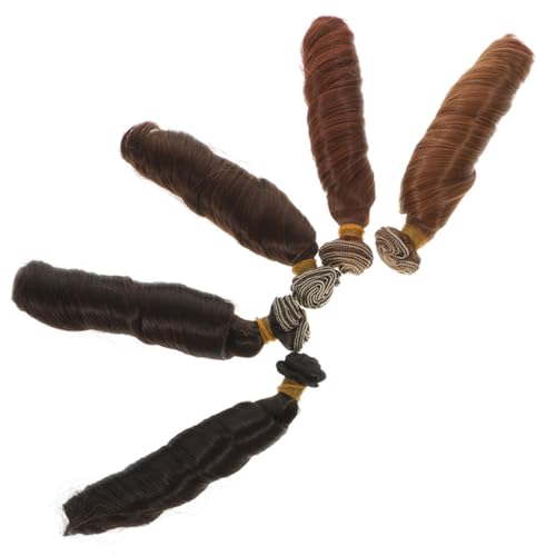 Kisangel 5 Stück Perücke Haarreihe Puppe Macht Haare Zubehör Für Die Puppenherstellung Haare Für Puppen Perücken Für Puppen Lockiges Puppenhaar Bjd-puppenhaare Hochtemperaturdraht von Kisangel