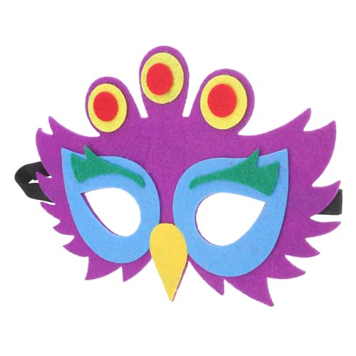 Kisangel 5 Stück Pfau-maske Halloween Tier Cosplay Tiermasken Tierische Maske Lustige Tiermasken Masken Mit Tiermotiven Tiermaske Aus Karton Gefühlt Colorful von Kisangel