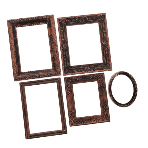 Kisangel 5 Stück Puppenhaus Mini -Fotorahmen Miniatur-Puppenhauszubehör Dekorationszubehör für Puppenhäuser Vintage Bilderrahmen aus Bronze Barocker Fotohalter Kleiner Bilderrahmen Plastik Kisangel 5 Stück Puppenhaus Mini -Fotorahmen Miniatur-Puppenhauszubehör Dekorationszubehör für Puppenhäuser Vintage Bilderrahmen aus Bronze Barocker Fotohalter Kleiner Bilderrahmen Plastik von Kisangel