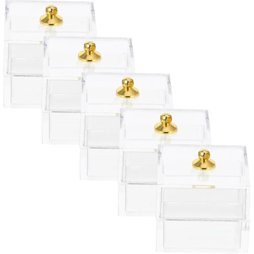 Kisangel 5 Stück Puppenhaus Zubehör Klare Kunststoffboxen Mini Haus Dekoration für Schlafzimmer Wohnzimmer Küche Kisangel 5 Stück Puppenhaus Zubehör Klare Kunststoffboxen Mini Haus Dekoration für Schlafzimmer Wohnzimmer Küche von Kisangel