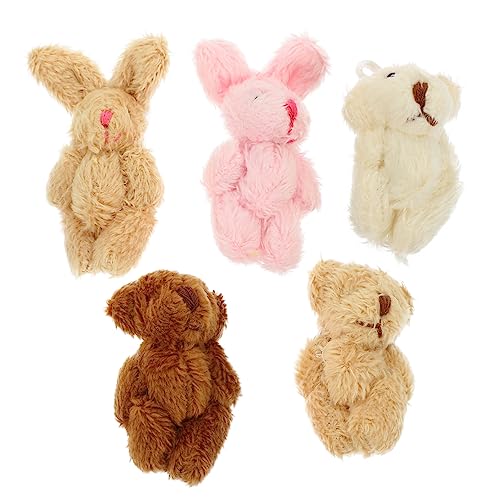 Kisangel 5 Stück Puppenhauspuppe für kinderspielzeug weihnachsgeschenk spielzeuge weihachtsgeschenk Puppenhauszubehör Mini-Puppenspielzeug kleines Hauszubehör Plüsch von Kisangel