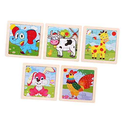 Kisangel 5 Stück Puzzle- aus Holz pädagogisches Lustiges Puzzlespielzeug Bambus Kisangel 5 Stück Puzzle- aus Holz pädagogisches Lustiges Puzzlespielzeug Bambus von Kisangel