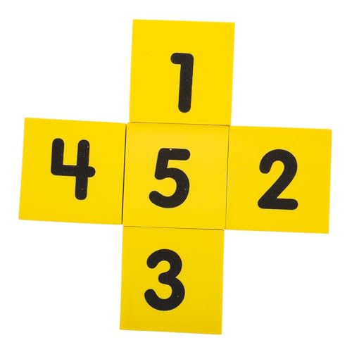 Kisangel 5 Stück Schaumwürfel Kinderspielzeug Brettspiel Lernen Mehrseitige Würfel Würfelspielzeug Würfel Für Partyspiele Zählen Klassenzimmerzubehör Eva Gelb von Kisangel