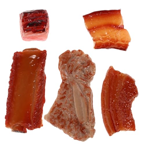 Kisangel 5 Stück Simulierte Fleischschmuck Simulationsschweinefleischmodell Ausstellungsmodell für Schweinerippchen Rippen-Modell Lebensmittel-Display-Modell Fotomodell Harz Kisangel 5 Stück Simulierte Fleischschmuck Simulationsschweinefleischmodell Ausstellungsmodell für Schweinerippchen Rippen-Modell Lebensmittel-Display-Modell Fotomodell Harz von Kisangel