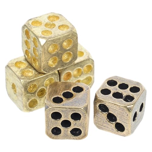 Kisangel 5 Stück Solid Dice Kleine Spielwürfel für Ktv und Bar Robuste für Spiele Hochwertige Messingwürfel für Partys und Familienfeiern Zufällige Farbe Kisangel 5 Stück Solid Dice Kleine Spielwürfel für Ktv und Bar Robuste für Spiele Hochwertige Messingwürfel für Partys und Familienfeiern Zufällige Farbe von Kisangel