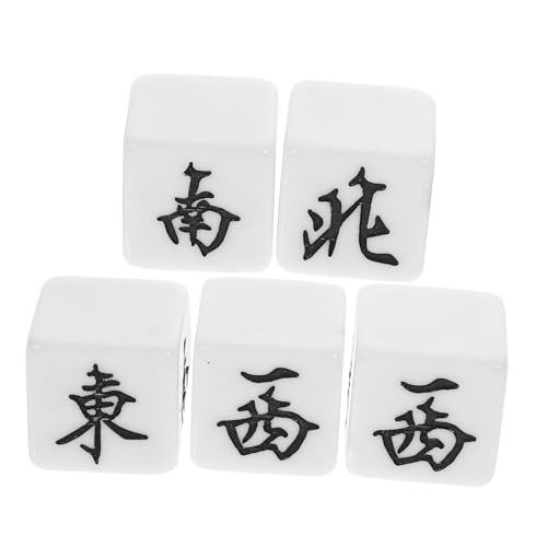 Kisangel 5 Stück Spieleprop nur Winde Richtung Mahjong-Würfel Partygeschenk Würfel für Spiel Brettspiel-Tool Spiel Würfel Würfelspielspielzeug tragbare Würfel Acryl von Kisangel