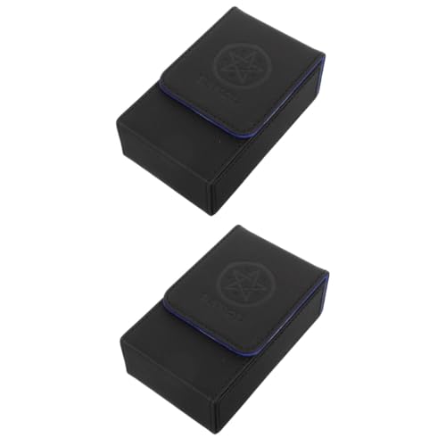 Kisangel 5 Stück Tarotkartenbox Kartensortierfach Kartenbehälter Hartschalenetui für Karten Kartentransportkoffer Plastikkartenhalter Vorratsbehälter Spielkarten-Organizer Pu von Kisangel