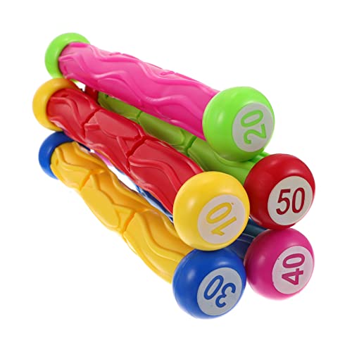 Kisangel 5 Stück Tauchstabspielzeug Pool-Party- Schwimmtauchstöcke Für Mit Tauchstöcken Poolspielzeug Kinderspielzeug Pool-Stick Wasserspielspielzeug Plastik von Kisangel