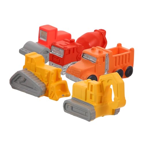 Kisangel 5 Stück Technisches Fahrzeugmodell Technisches Konstruktionsspielzeug Für Baufahrzeuge Minibagger Baustelle Harz von Kisangel
