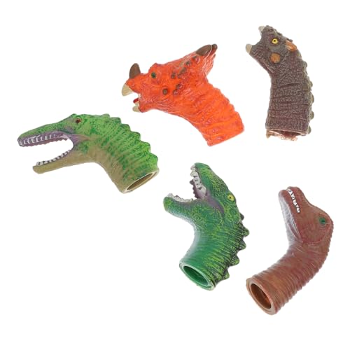 Kisangel 5 Stück Teiliges Dinosaurier Fingerpuppen Interaktive Handspielzeuge für Partys und Kreative Spielaktivitäten Fördert Fantasie und Kommunikation von Kisangel