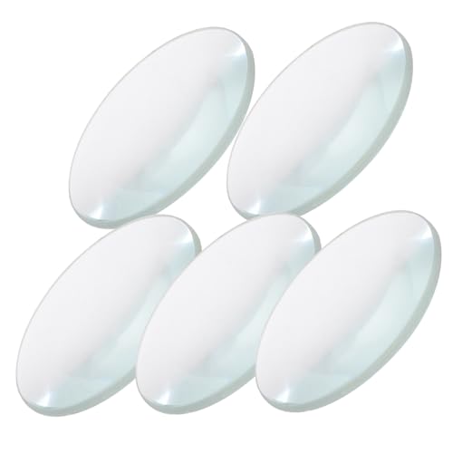 Kisangel 5 Stück Teiliges Doppelter Konvexer Glasslinsen Durchmesser Brennweite für Optische Experimente Laboren und Unterricht von Kisangel
