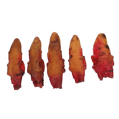 Kisangel 5 Stück Teiliges Halloween Deko mit Blutigen Realistischen Fake Fingern aus Vinyl Gruselige Horror Requisiten für Schaurige Halloween Partys und Spukhaus Dekoration Kisangel 5 Stück Teiliges Halloween Deko mit Blutigen Realistischen Fake Fingern aus Vinyl Gruselige Horror Requisiten für Schaurige Halloween Partys und Spukhaus Dekoration von Kisangel