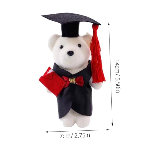 Kisangel 5 Stück Teiliges Mini Plüschbär Kleine Abschlussbären aus Weichem Polyester Deko für Abschlussbouquets und Geschenkverpackungen Niedliche Abschlussfeier Dekoration von Kisangel