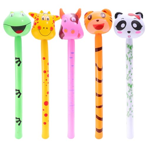 Kisangel 5 Stück Teiliges PVC Aufblasbares Lustiger Langer Stick Schnelles Aufblasen Sicherer PVC Niedliche Kuh Tiger Panda Hirsch Designs Party dekoration Zufälliger Stil Kisangel 5 Stück Teiliges PVC Aufblasbares Lustiger Langer Stick Schnelles Aufblasen Sicherer PVC Niedliche Kuh Tiger Panda Hirsch Designs Party dekoration Zufälliger Stil von Kisangel