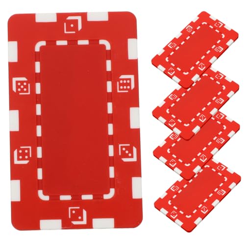 Kisangel 5 Stück Teiliges Poker Chips aus Robustem Abs Rechteckige Bingo Chips für Bingo Partyzubehör und Lernspiele Abgerundete Kanten zum Zählen von Kisangel